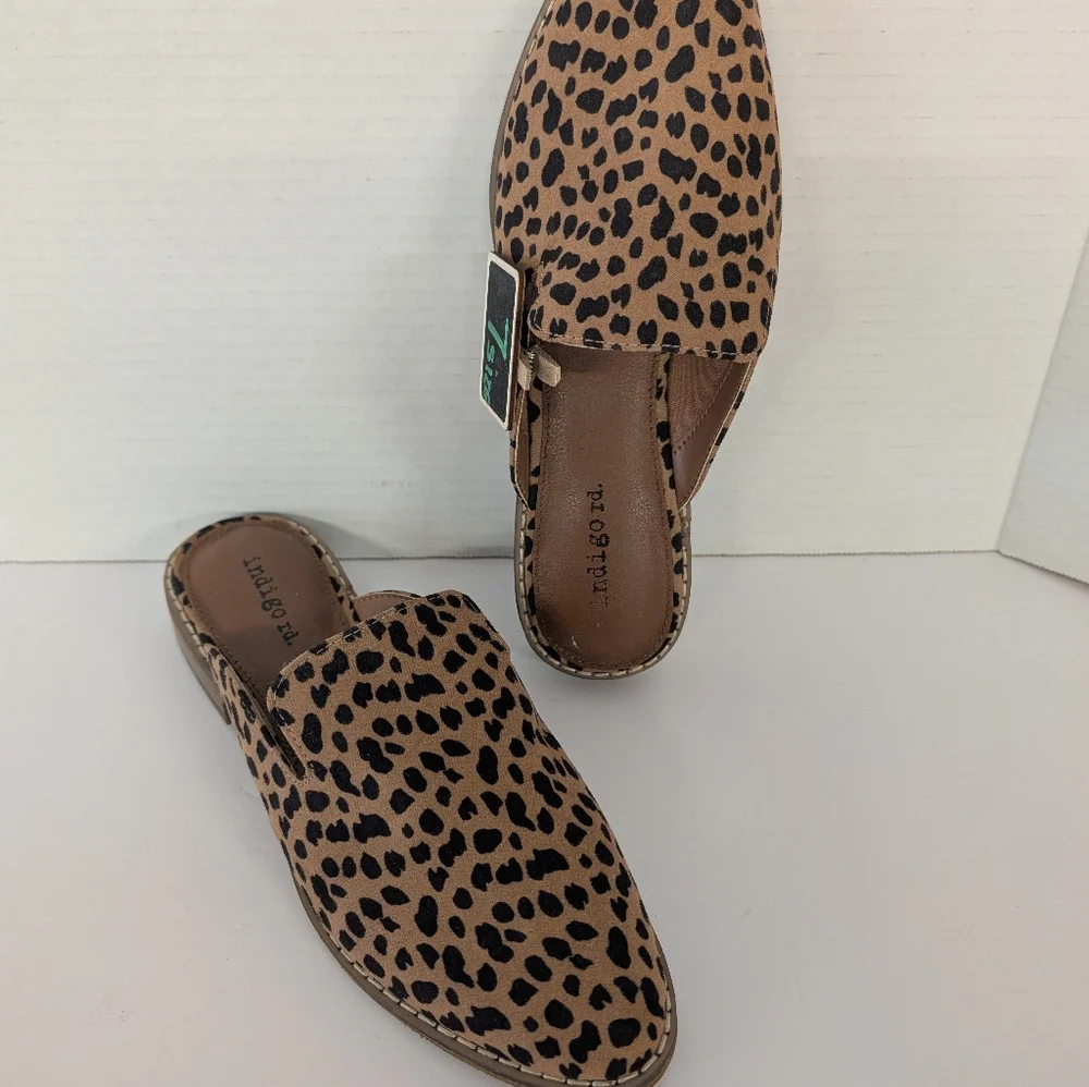 Indigo Animal Print Women's Mules Size 7 NWT - Picture 5 of 5